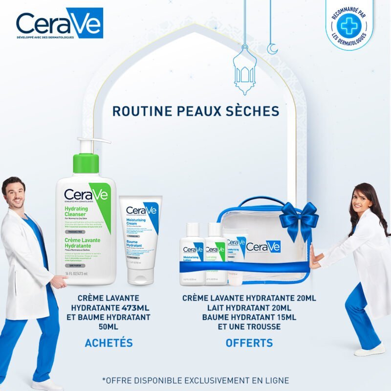 CERAVE PACK CREME LAVANTE HYDRATANTE 473 ML + BAUME HYDRATANT 50 ML