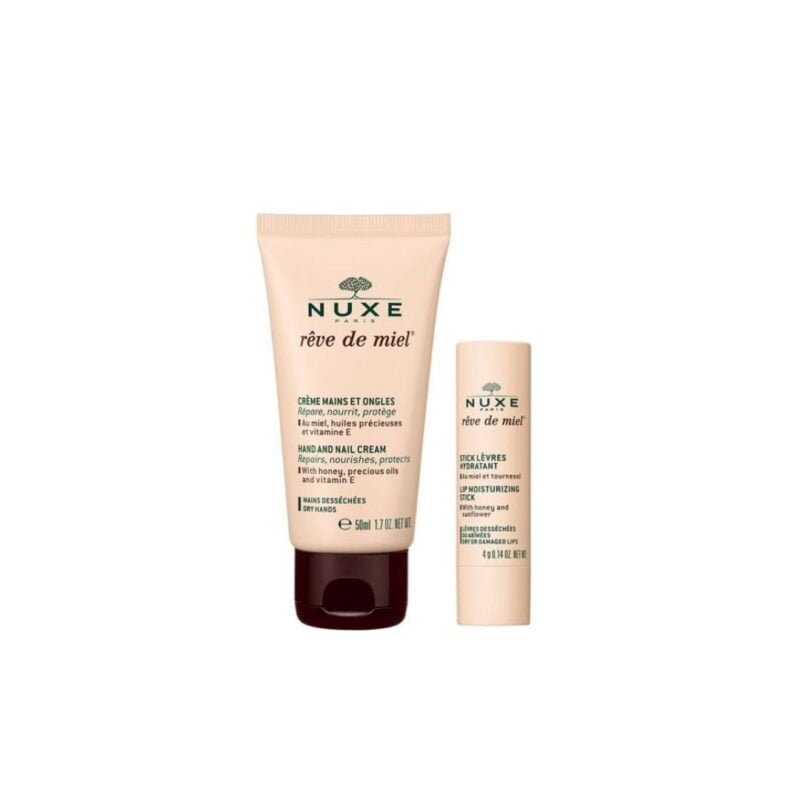 NUXE REVE DE MIEL CREME MAINS ET ONGLES + STICK LEVRES HYDRATANT 30ML