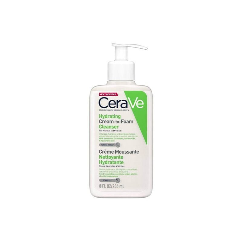 CeraVe Crème Moussante Nettoyante Hydratante Peau Normale à Sèche | 236ml