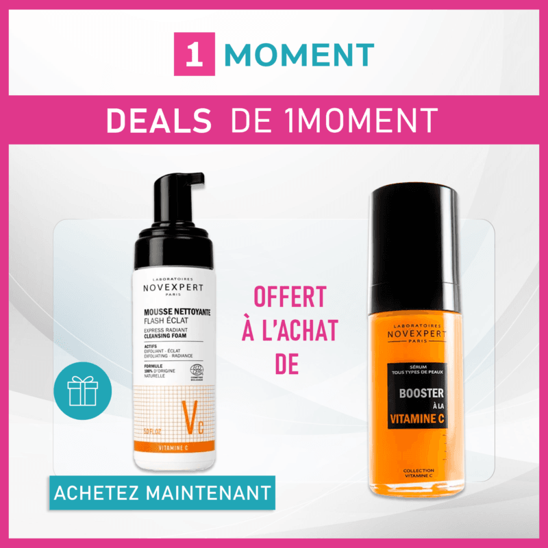NOVEXPERT COFFRET DUO BOOSTER ECLAT SERUM BOOSTER A LA VITAMINE C 30ml+ MOUSSE FLASH ECLAT 40ML