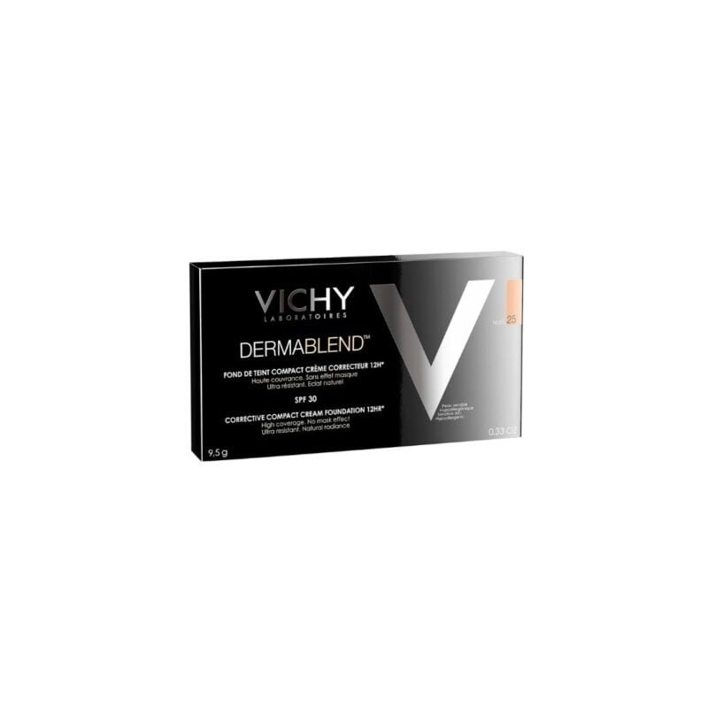 Vichy Dermablend Fond de Teint Compact Crème SPF30 Peau Sèche 25 NUDE | 9,5g