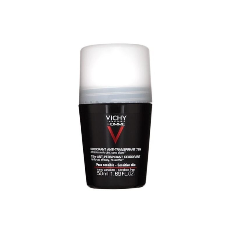 Vichy Homme Déodorant Bille Anti-Transpirant 72H Peau Sensible | 50ml