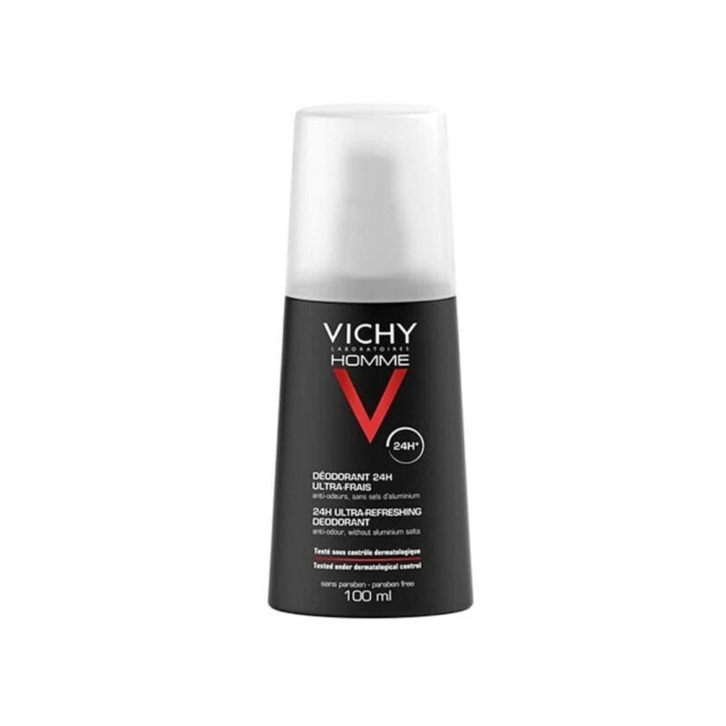 Vichy Homme Déodorant Vaporisateur Ultra-Frais 24H Peau Sensible | 100ml